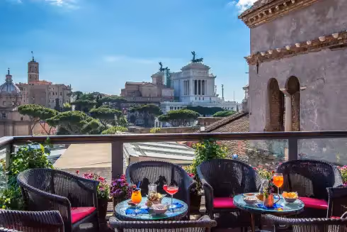 Rooftop Roof Garden Hotel Forum Rome